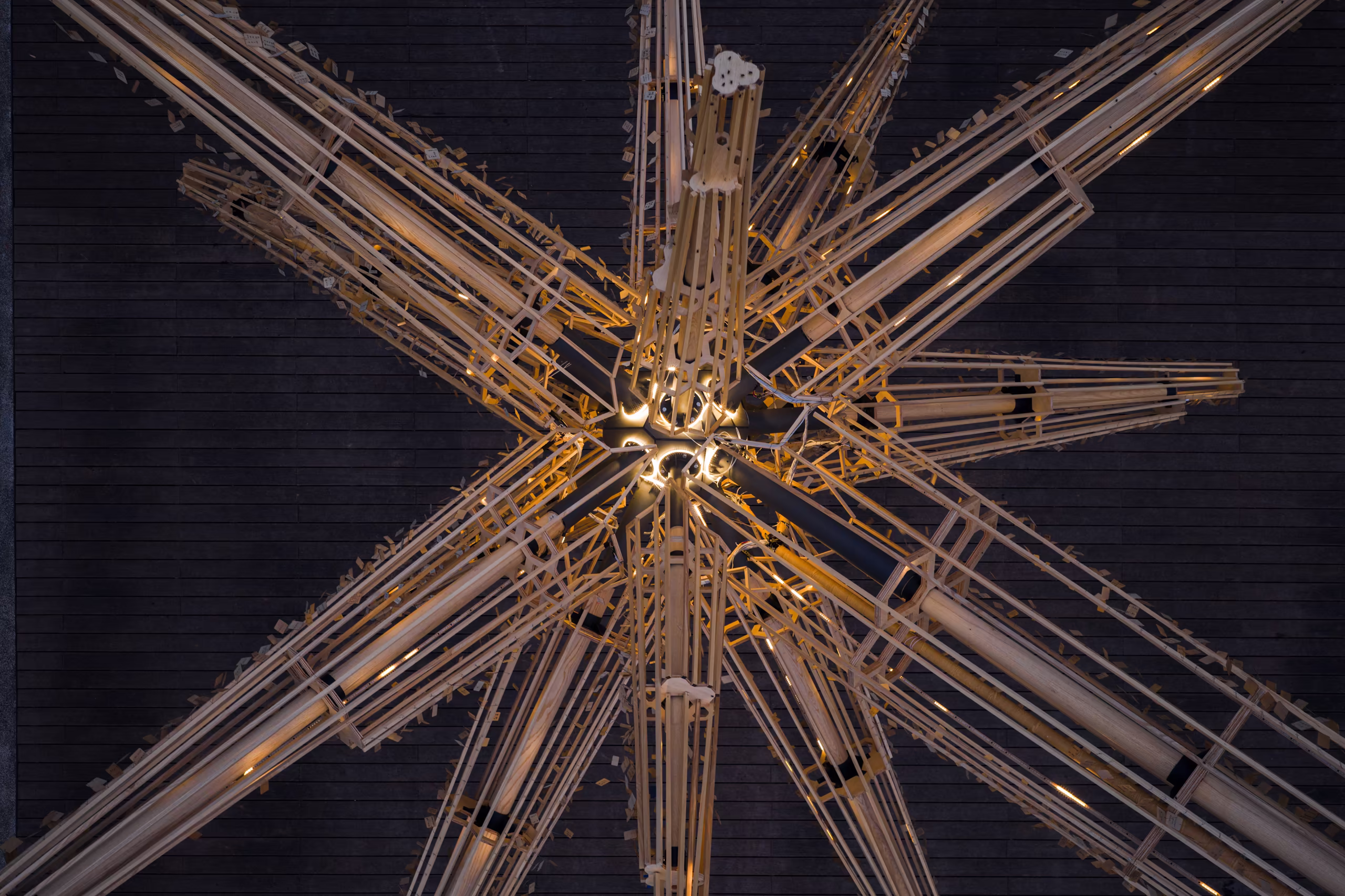 Top view of the completed "Super Star" fire tower